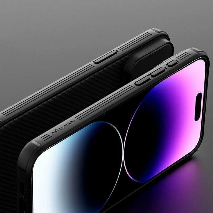 Mbështjellës Nillkin CamShield Pro Magnetic për iPhone 15 Pro, me mbrojtës kamere, Kaltër