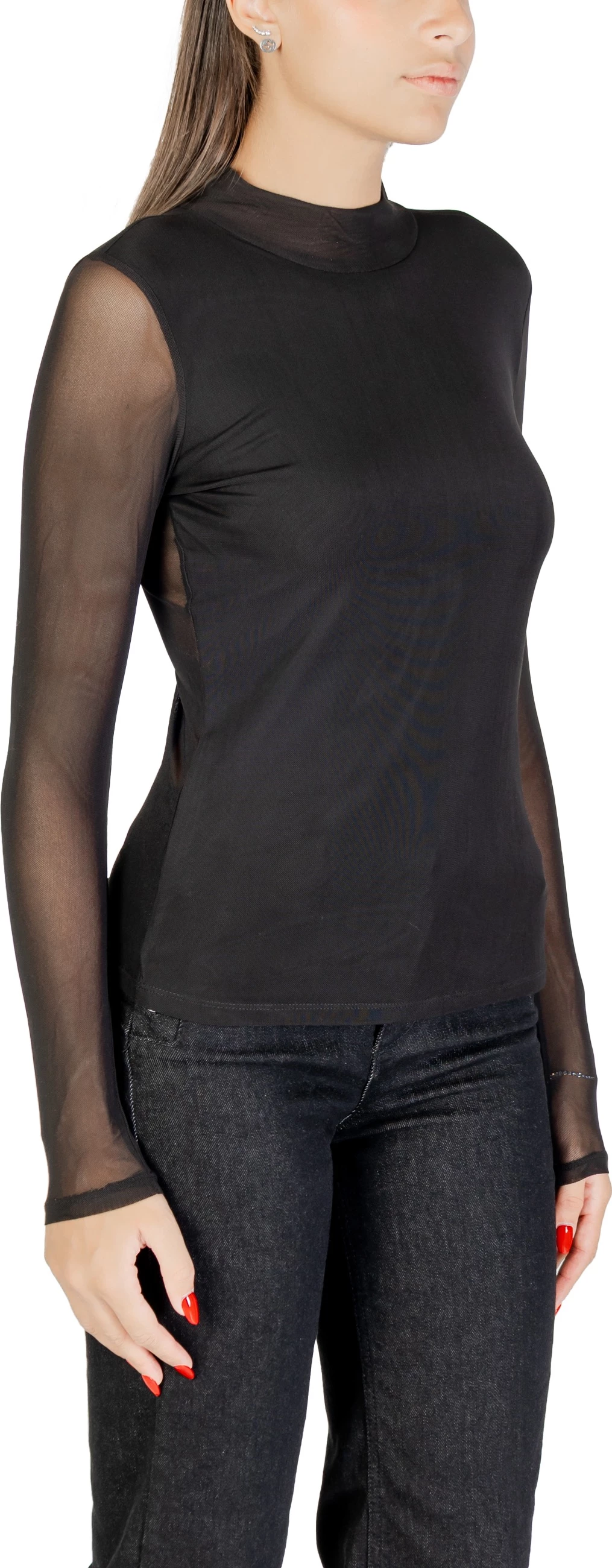 Bluzë Only Onlerica Life Mesh L/S Top JRS 15141298 për femra, e zezë [Madhësia: M]