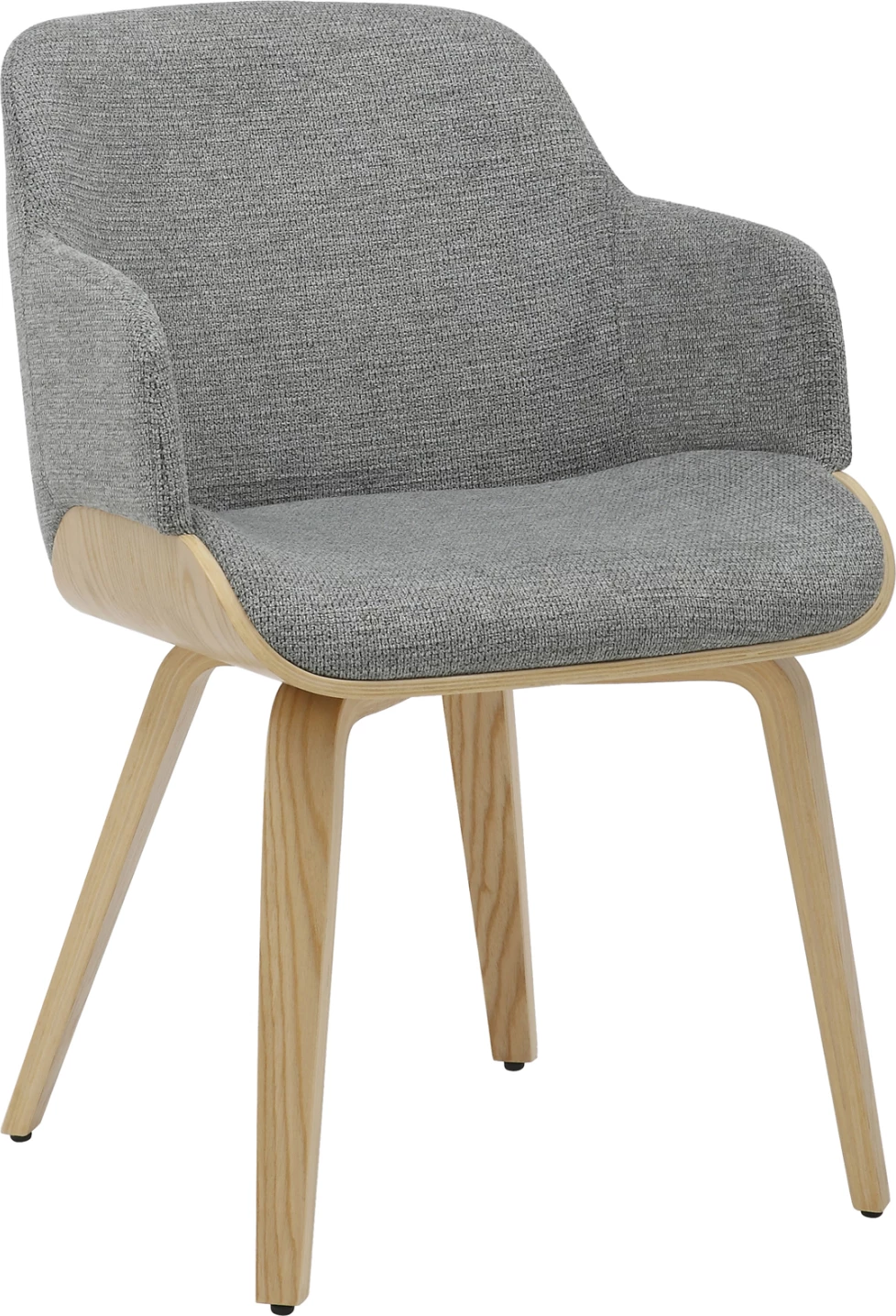 Karrige për tavolinë PRIETO FH9989.01, kornizë prej druri, pëlhurë gri, 54.5x44x89.5H cm