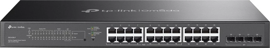 Switch TP-Link Omada 28-Port Gigabit Smart, 16-Port PoE+, Managed, L2/L2+, Gigabit Ethernet (10/100/1000), Rack mounting