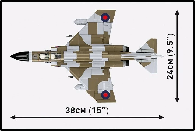 Set blloqesh ndërtimi, Cobi, F-4M Phantom II FGR.2, 728 pjesë, shkallë 1:48