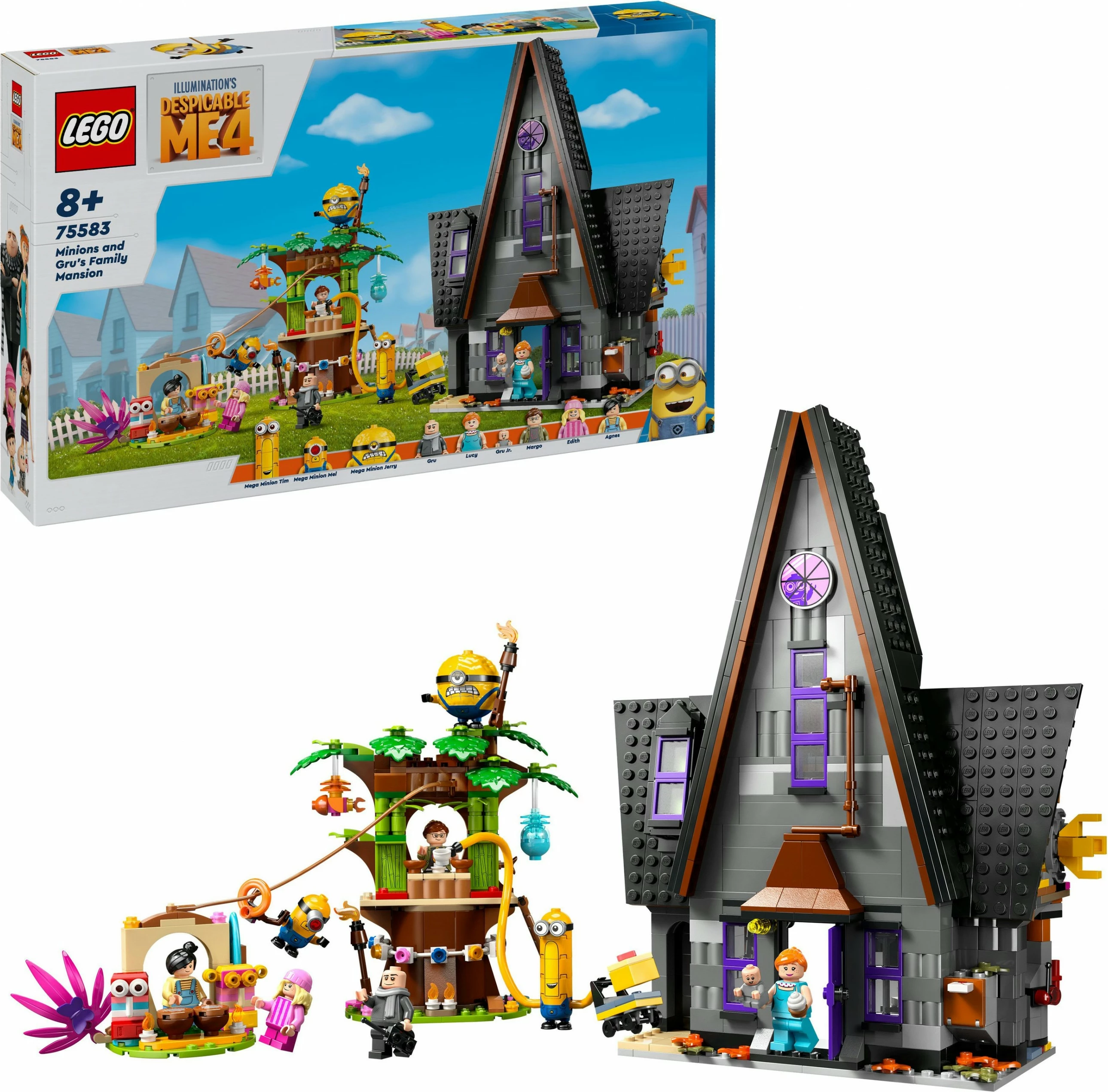 Set ndërtimi LEGO Minions dhe Shtëpia e Familjes së Gru-së, 868 pjesë, 1.31 kg