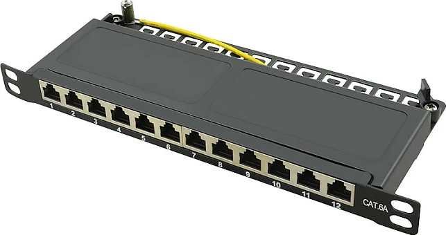 Patch panel LogiLink 10" 12-Port Cat6A STP, 0.5U, i zi