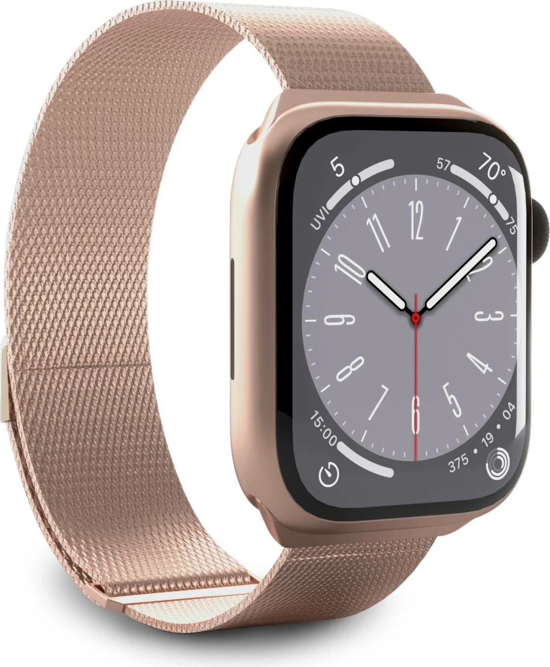 Rrip çeliku për Apple Watch Puro Milanese, 38/40/41mm, Rozë