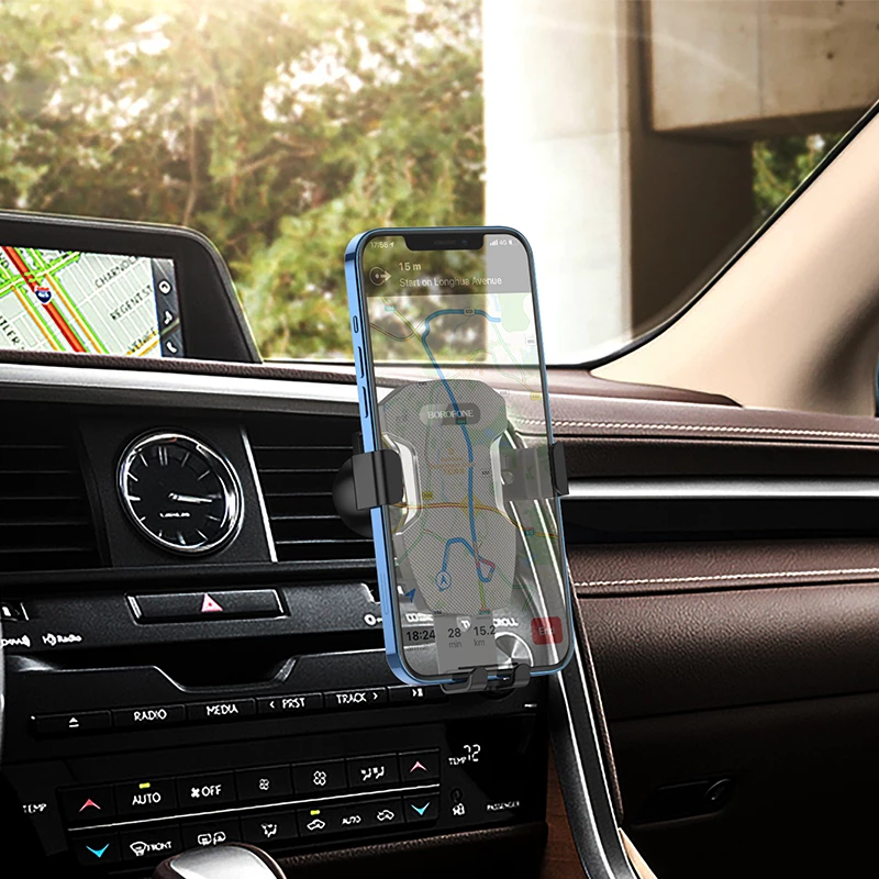 Mbajtës celulari për veturë BOROFONE BH55 Fenix, gravity, për ventilim, 4.5\"-6.7\", i zi