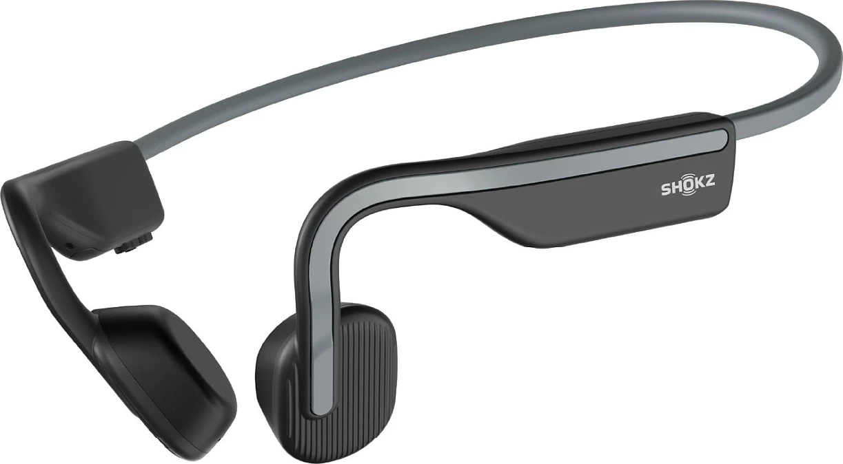 Kufje Shokz OpenMove, bone conduction, Bluetooth 5.1, IP55, 6 orë bateri, gri