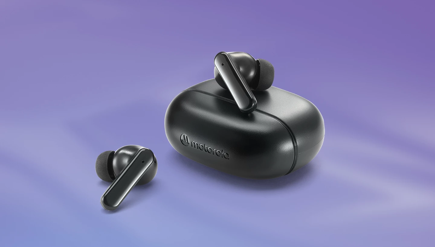 Kufje MOTOROLA Moto Buds 125, TWS Bluetooth, ENC, deri 17 orë punë, IPX5, USB-C, të zeza