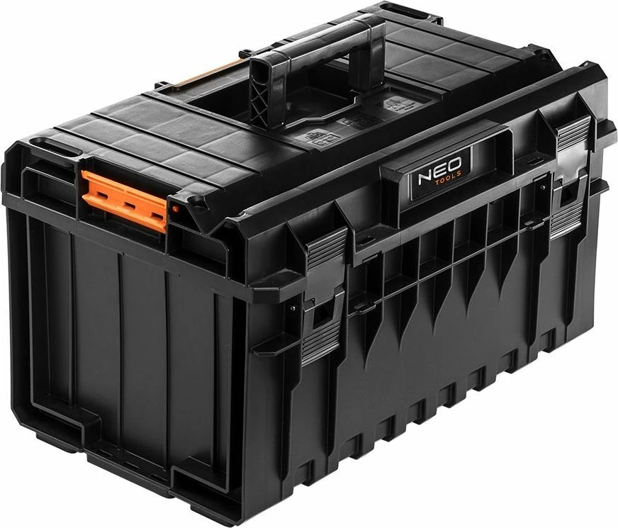 Kuti veglash modulare Neo 84-256, 58.5x38.5x32 cm, 3 ndarje, rezistente ndaj ujit, e zezë
