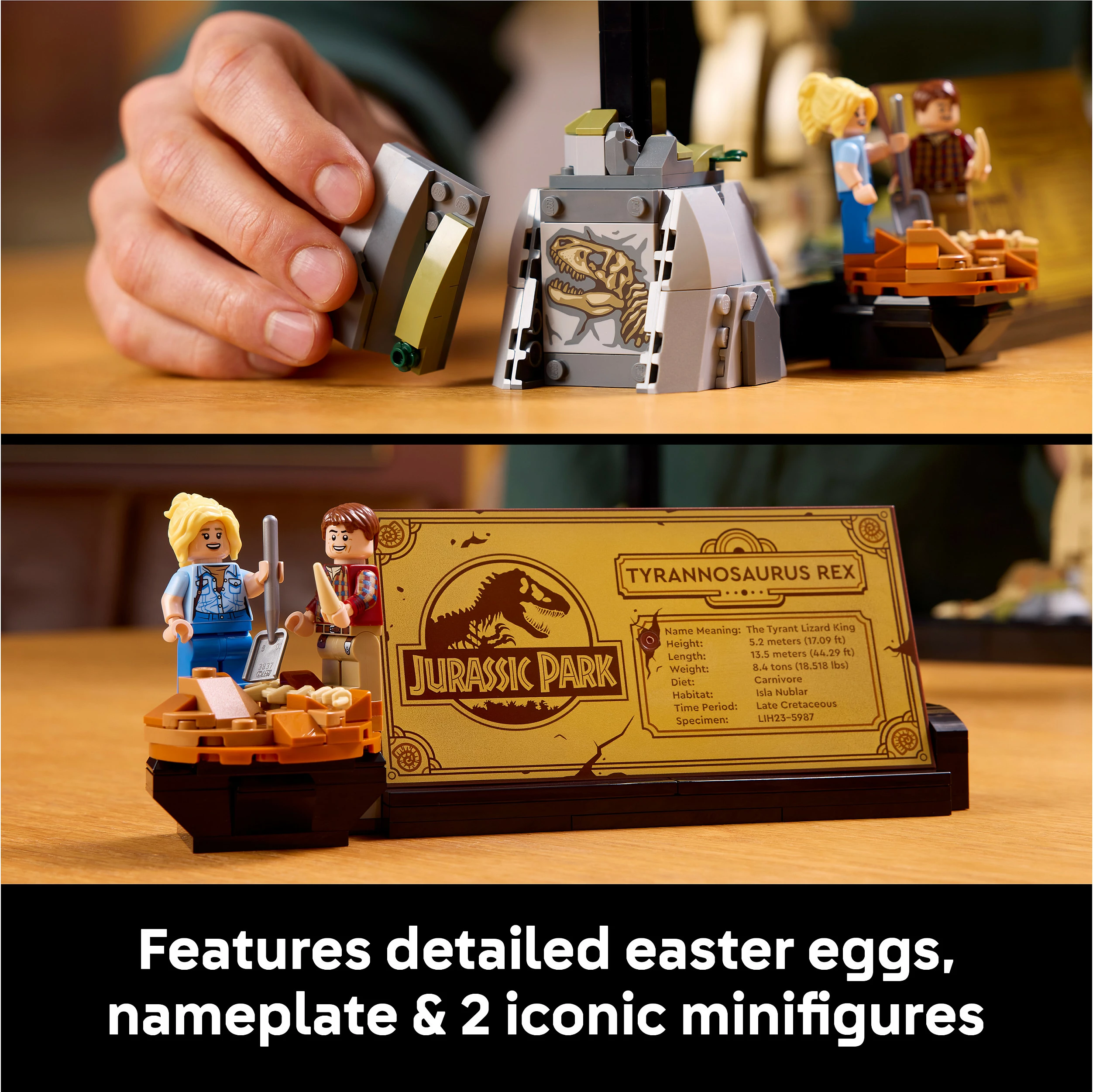 Set ndërtimi LEGO Jurassic World 76968 Dinosaur Fossils: Tyrannosaurus Rex, 3145 copë, Shumëngjyrësh