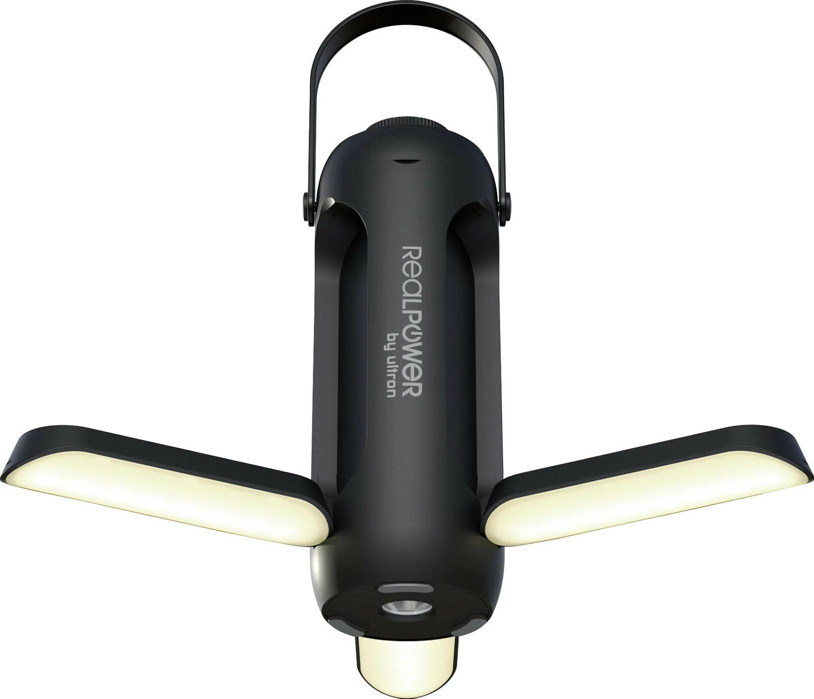 Lampë LED portative RealPower 473011, 6000mAh, USB-C, IP44, e zezë