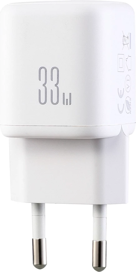 Karikues muri Joyroom JR-TG7 33W USB-A + USB-C, kabllo USB-C në Lightning 1m, bardhë
