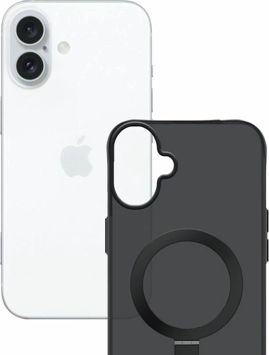 Kapak telefoni 3mk Smoke Case Mag&Stand për iPhone 17, i zi