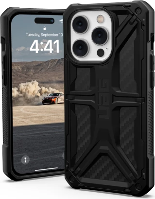 Mbështjellës UAG Monarch për iPhone 14 Pro Max, karbon i zi