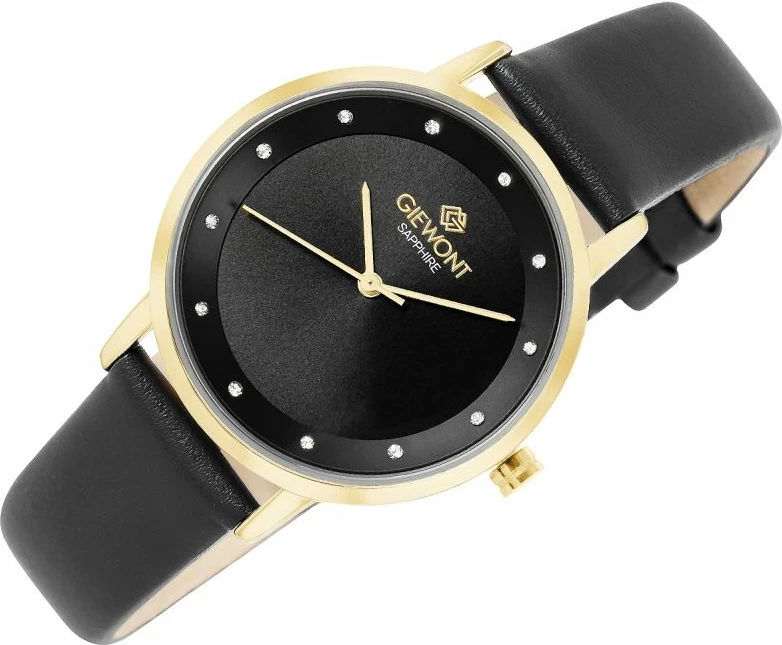 Orë dore femra Giewont GW4130-A4, e zezë dhe e artë, set
