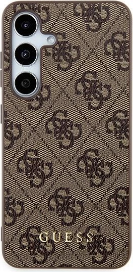 Mbështjellës Guess 4G Metal Gold Logo për Samsung Galaxy S24, Kafe
