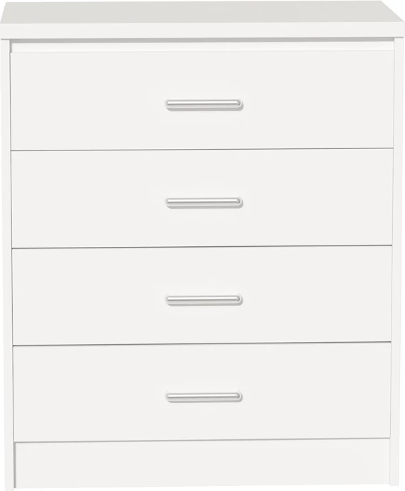 Komodë me 4 sirtarë Olympus, ngjyrë e bardhë, 80x40x95