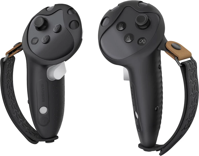 Mbështjellës grip për kontrolla VR BoboVR G3 Grip Cover, kompatibil me Meta Quest 3/3S, set 2 copë + 2 rripa rezervë, zi