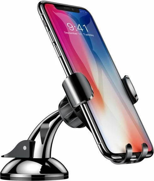 Mbajtëse telefoni për veturë Baseus Gravity Osculum SUYL-XP01, 4.0–6.7\", montim xham/panel, rrotullim 360°, e zezë
