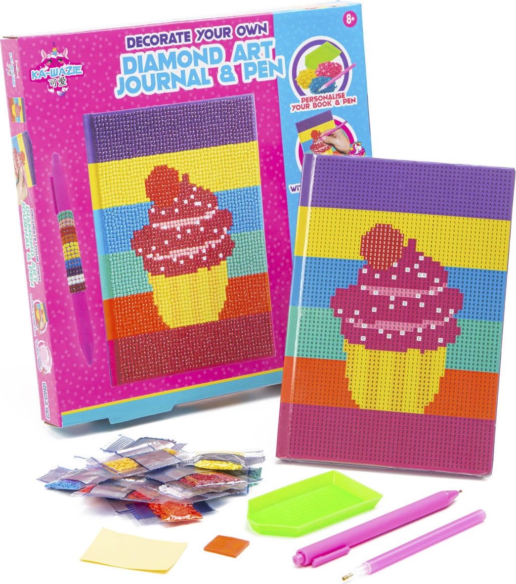 Set lodër për fëmijë Ka-Wazie Decorate Your Own Diamond Art Journal