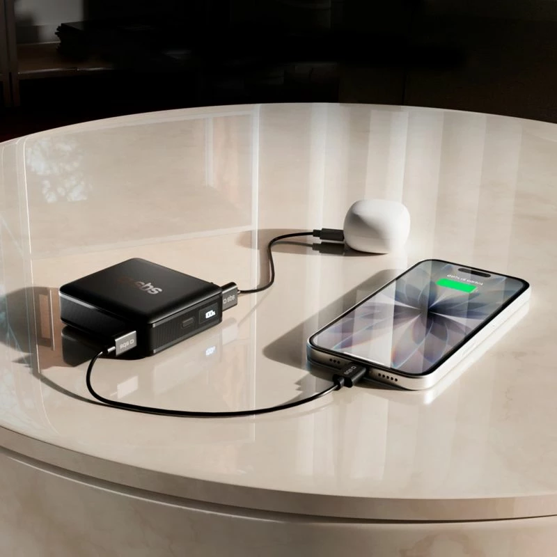 Powerbank SBS HD 30W 10000mAh me LCD, e zezë