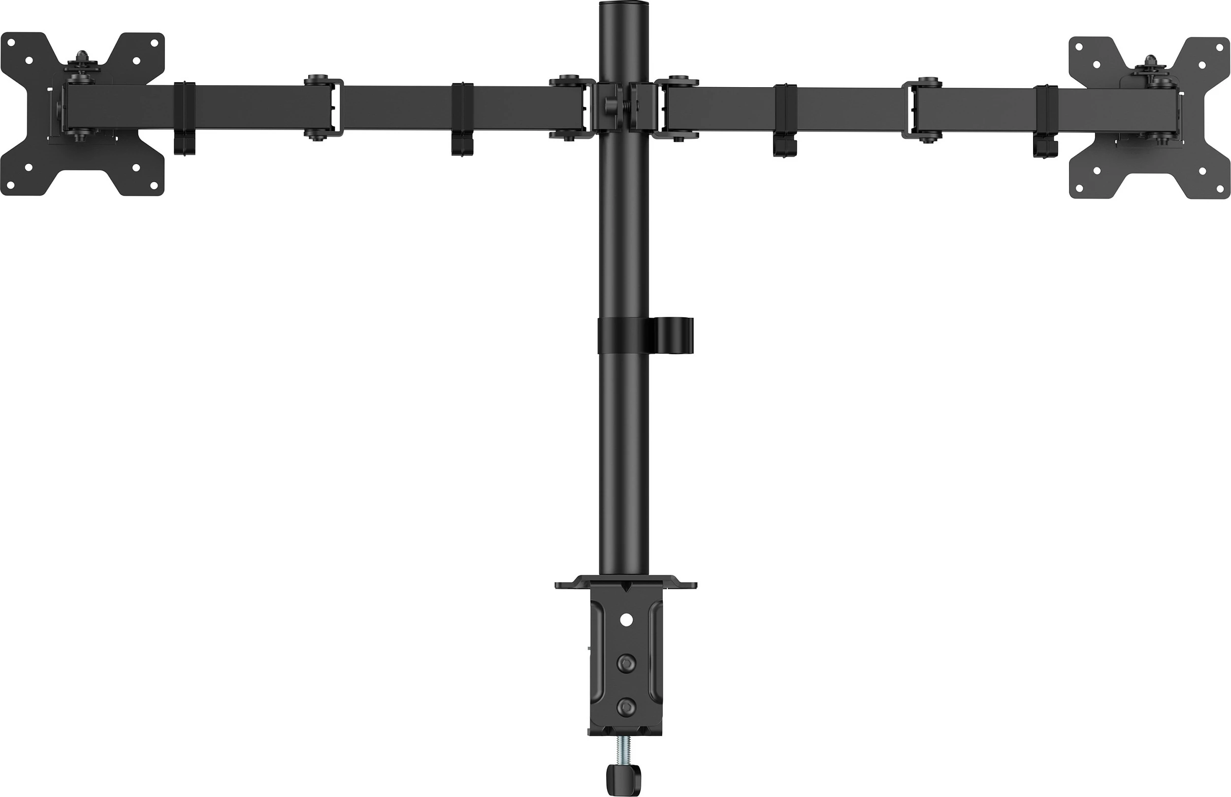 Mbajtëse tavoline për 2 monitorë Equip 17"-32", VESA 75x75/100x100, 360°, 2x10kg, e zezë