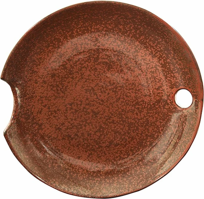 Pjatë dekorative rrethore, qeramike, ngjyrë terrakote, 38x38x5cm