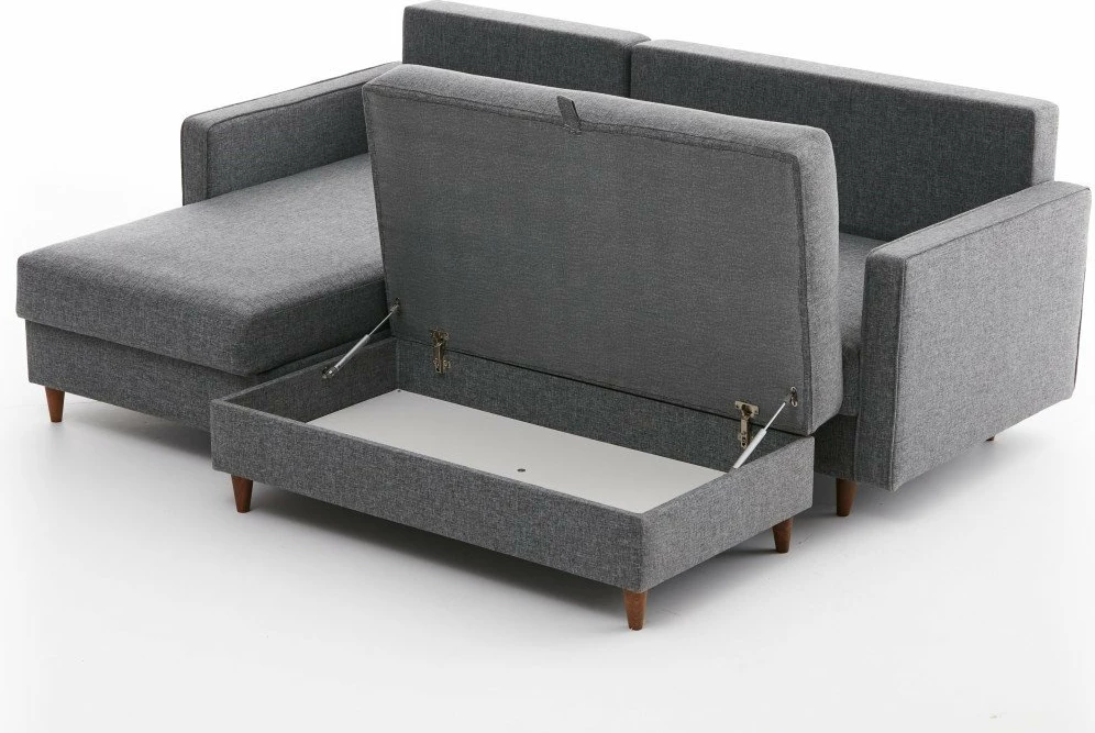 Këndare Eva, ngjyrë gri, Atelier del Sofa, pjesa e majtë