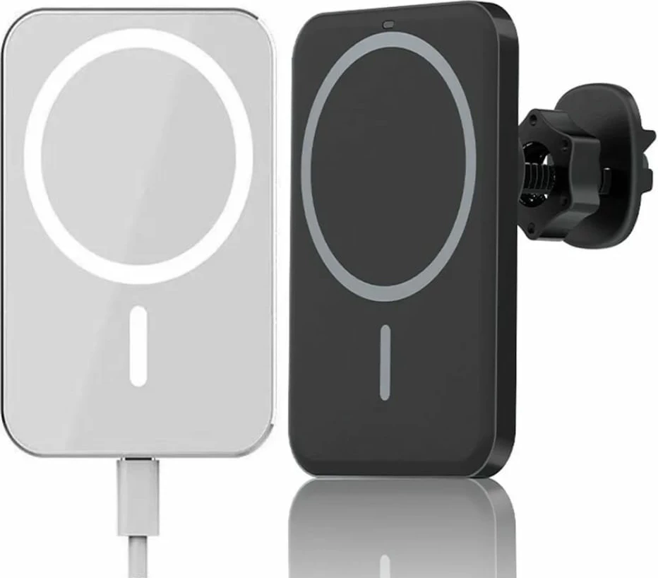 Mbajtëse Makine me Karikues Wireless Magnetik (Stili MagSafe) 5000 mAh