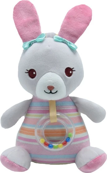 Kuti muzikore lodër TULILO Pink Bunny 9470, 20 cm, rozë/gri