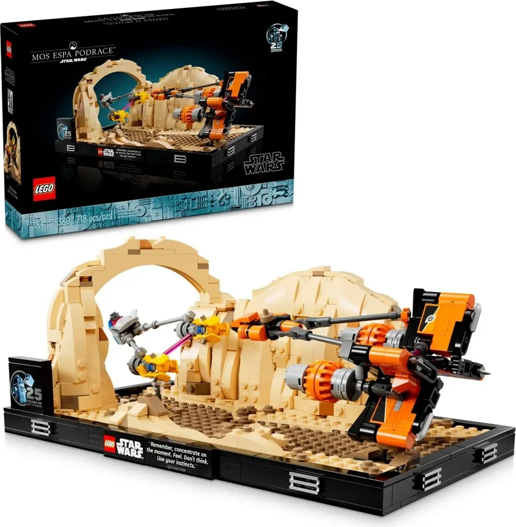 Set LEGO Star Wars 75380 Diorama: Mos Espa Podrace