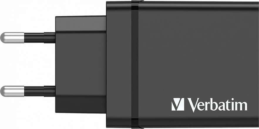 Karikues muri Verbatim 49700, 30W, USB-C PD 20W + 3x USB-A, prizë EU, i zi