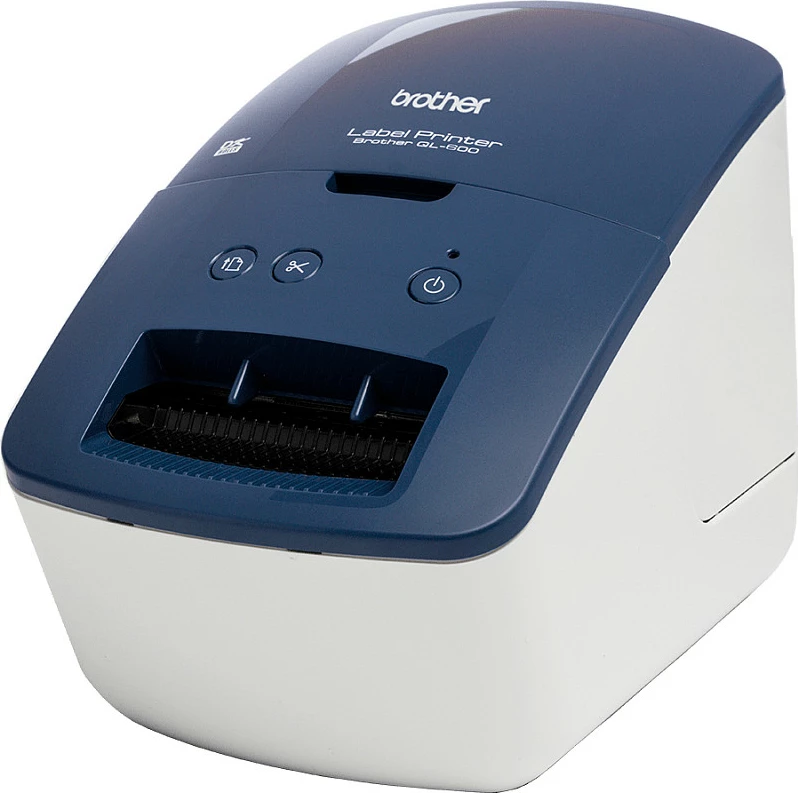 Printer etiketash Brother QL-600B, termik direkt, USB, 300 x 600 DPI, blu/bardhë
