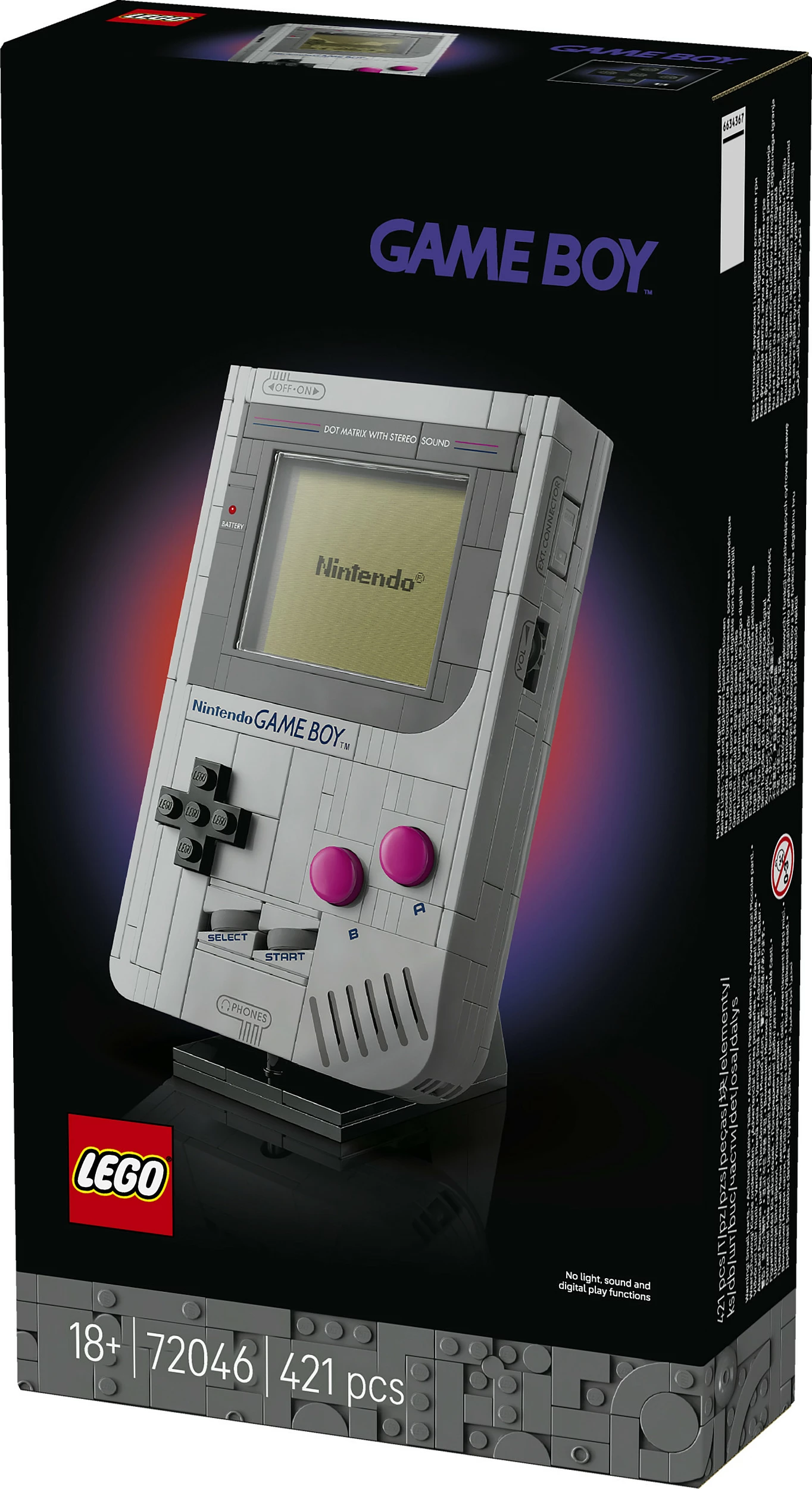 Set ndërtimi LEGO Super Mario Game Boy 72046, 421 pjesë, 18+, shumëngjyrësh