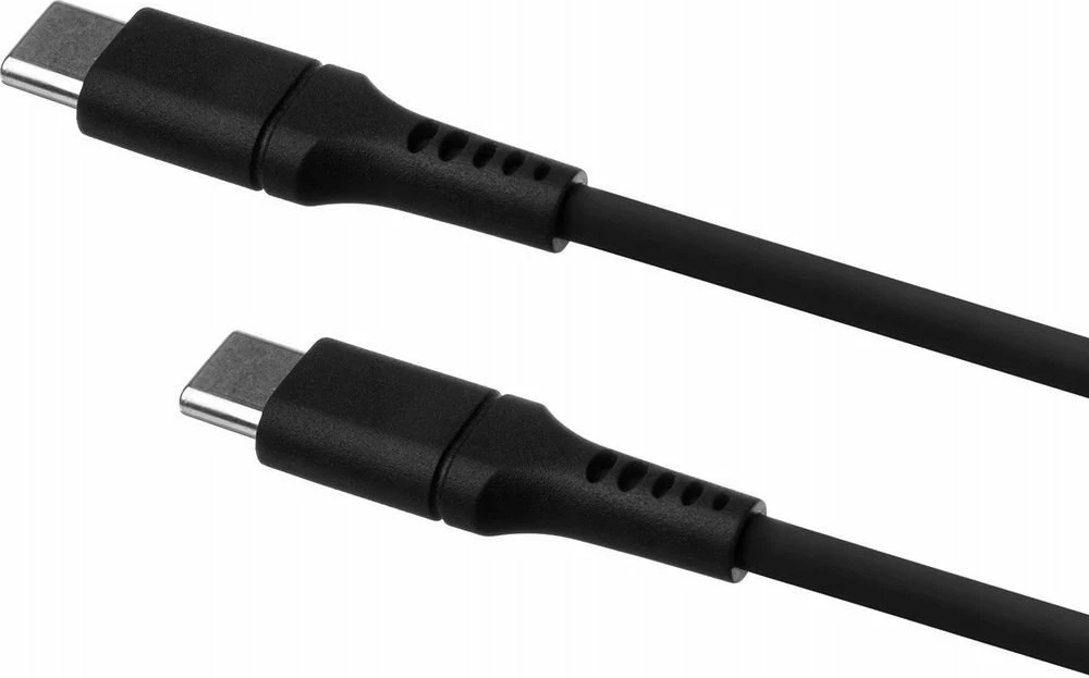 Kabllo USB-C Fixed FIXDLS-CC2-BK, USB-C në USB-C, 2 m, 60W PD, e zezë, me organizues dhe rrip Velcro
