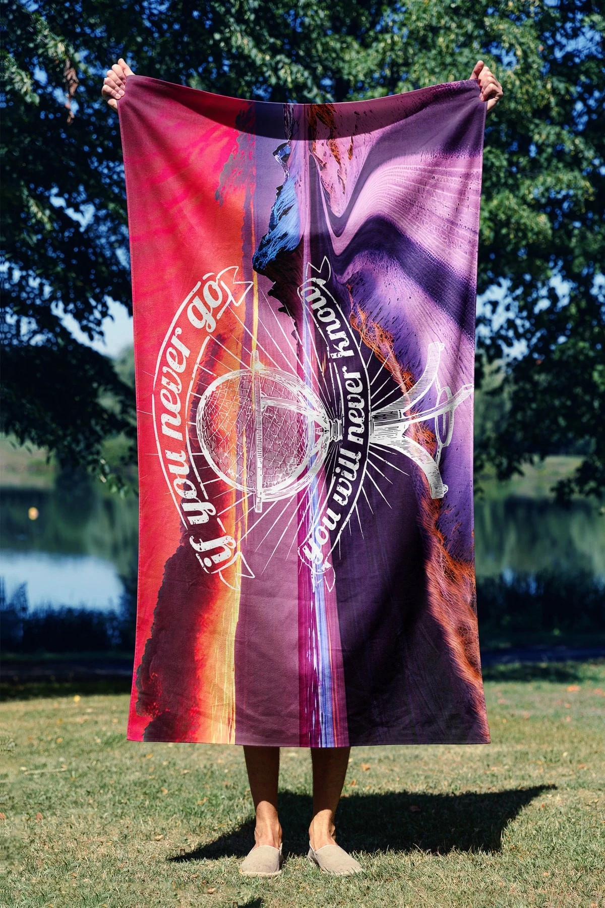 Peshqir plazhi Mijolnir, You Will Never Know, 90x150cm, shumëngjyrësh