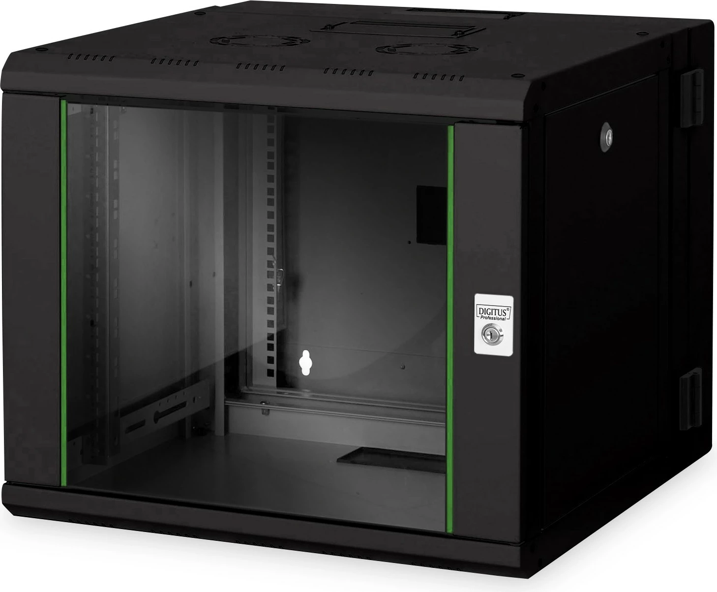 Kasë muri Digitus Unique 9HE, 19", 9U, 509x600x600mm, e zezë