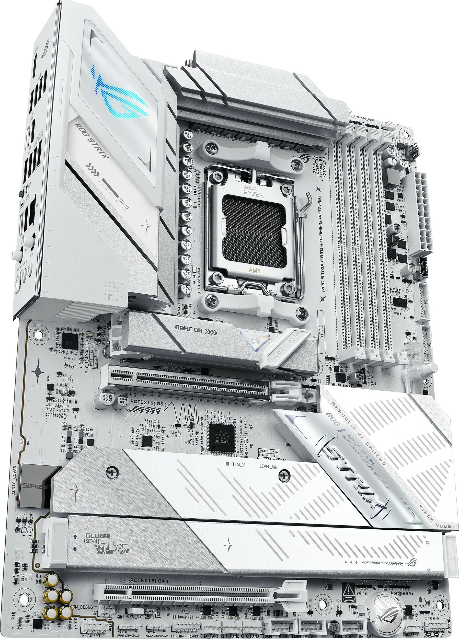 Pllakë amë ASUS ROG STRIX B850-A Gaming WiFi 7 Neo, Socket AM5, DDR5 deri 256GB, 5G LAN, e bardhë
