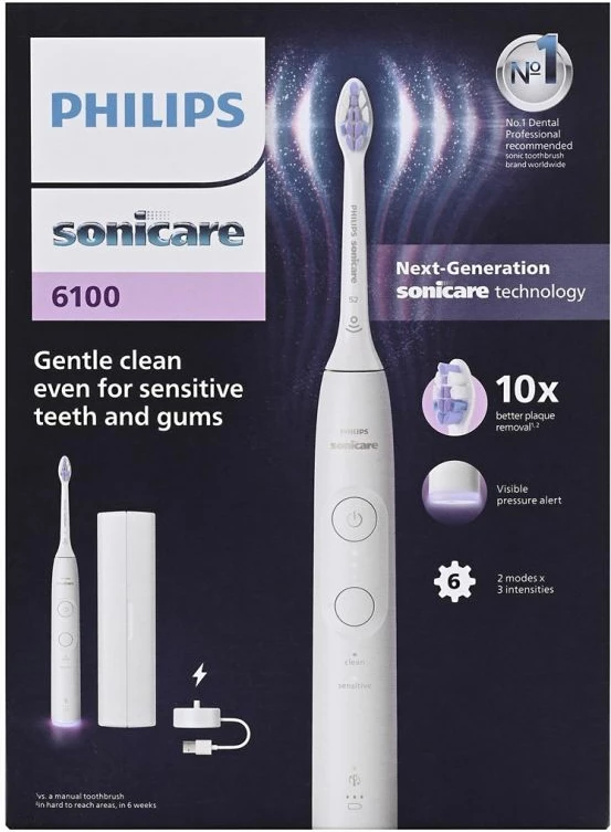 Furçë dhëmbësh elektrike Philips HX7400/06, e bardhë