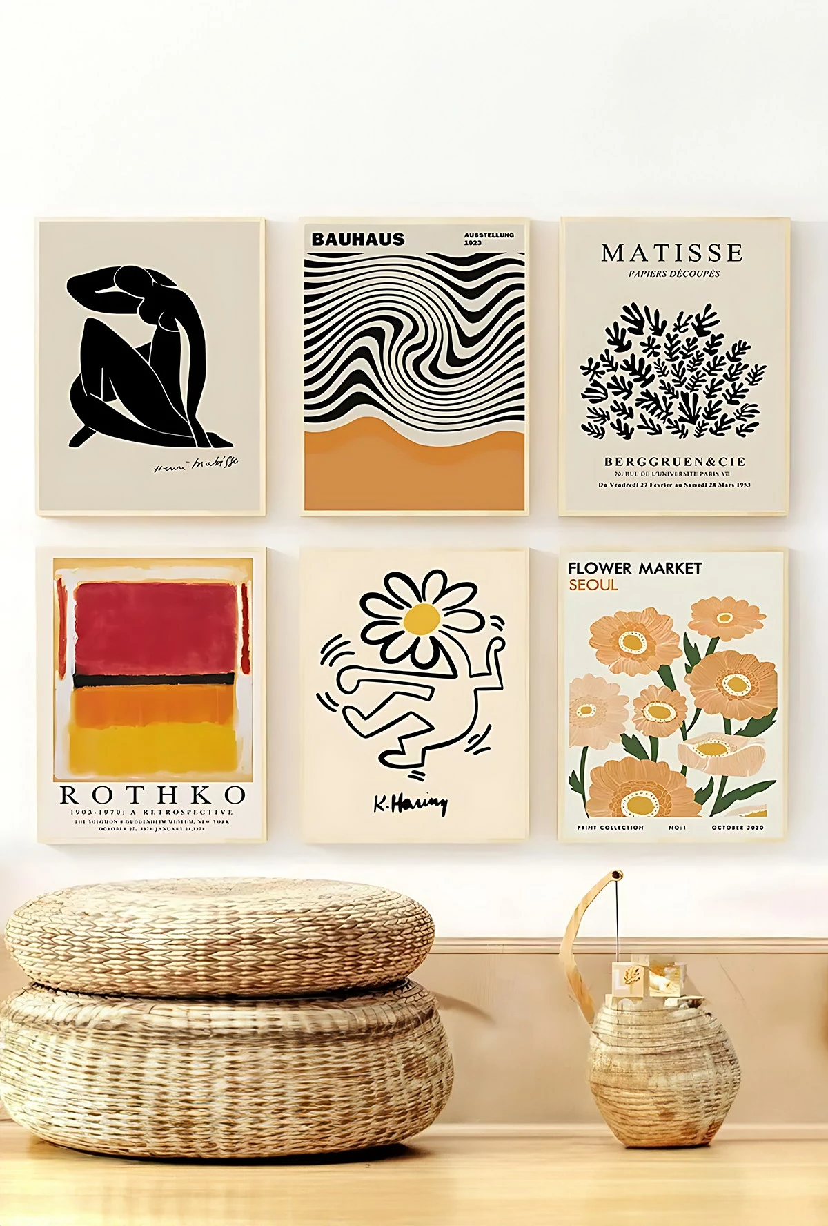 Piktura dekorative me kornizë (6 copë), Wallity, Artsycllct7