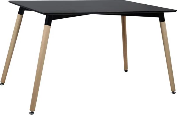 Tavolinë ngrënieje, FH008.02, ngjyrë e zezë, 120x80x73 cm, këmbë ahu