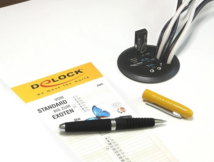 USB hub DeLOCK 61990, LED indikatorë, e zezë