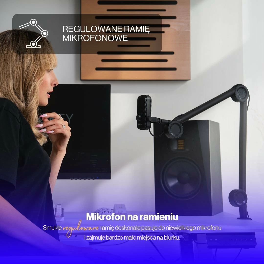Mikrofon Endorfy Solum Voice EY1B014, USB-C, kardioid, me krah tavoline, RGB, i zi, set 8