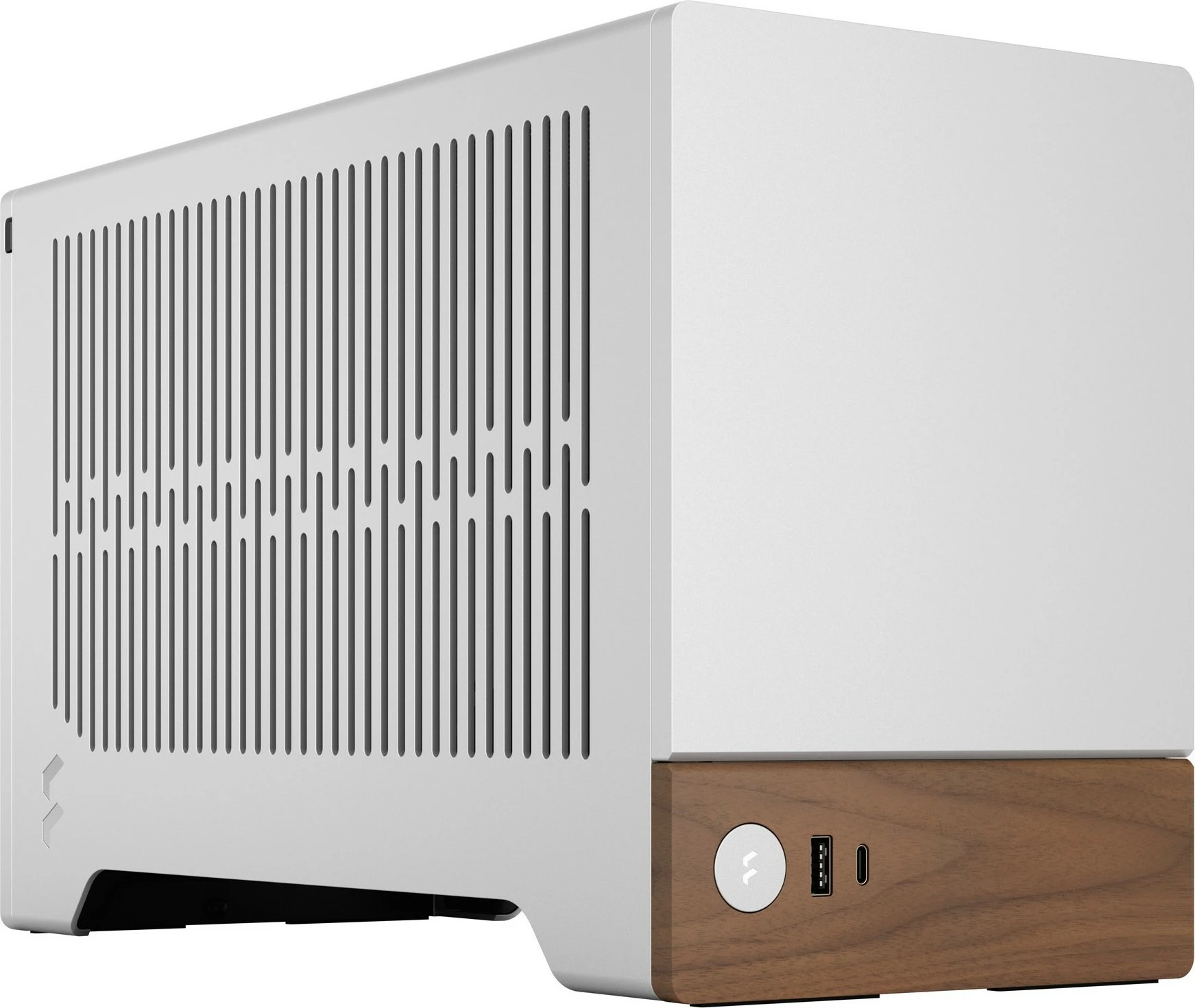 Kasë Fractal Design Terra, Small Form Factor (SFF), Mini-ITX, Alumini, Arrë, 7.7 cm, Argjendtë