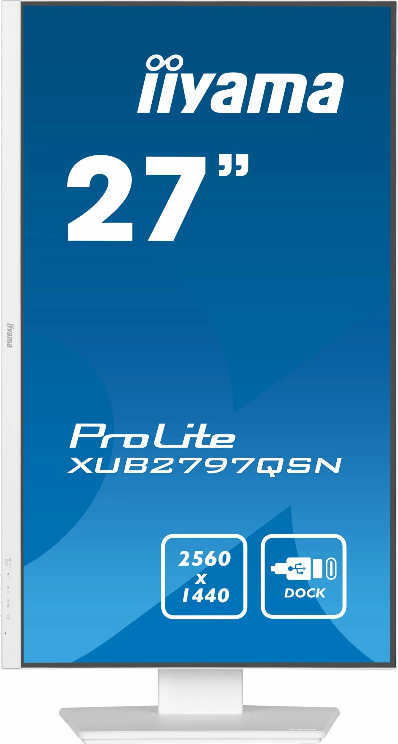 Monitor iiyama ProLite XUB2797QSN-W2 27" WQHD IPS 100Hz USB-C Dock, i bardhë