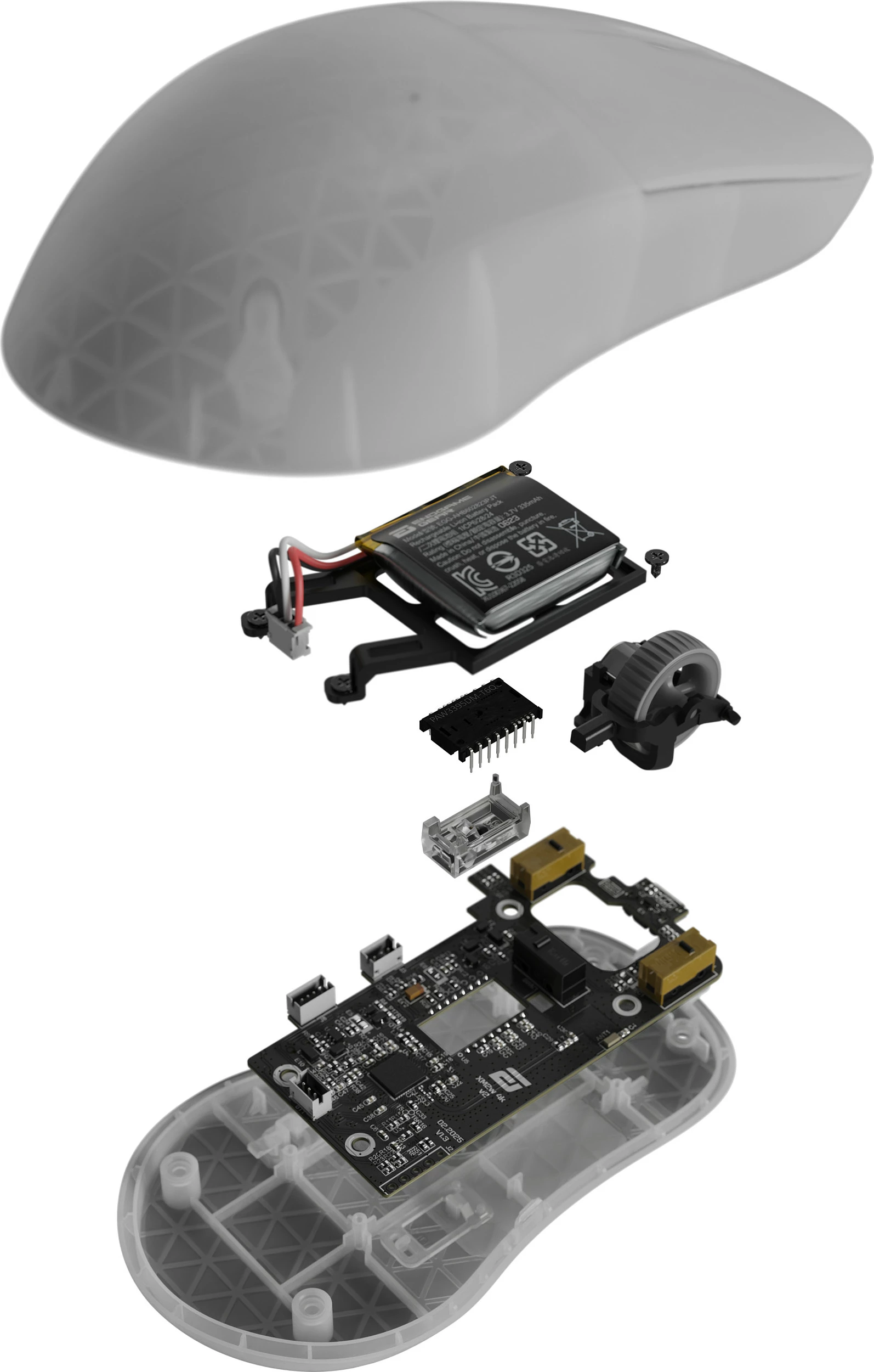 Maus gaming Endgame Gear XM2w 4K v2, pa kabllo, White Frost