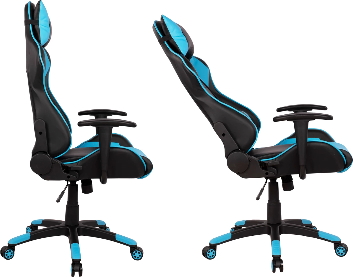 Karrige për gaming zyre, ngjyrë zezë-dritë blu, FH1072.08, 66,5x70x(122-129) cm