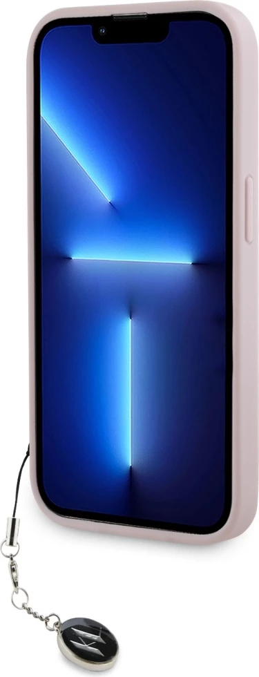 Mbështjellës Karl Lagerfeld Saffiano Rhinestones & Charm për iPhone 15 Pro Max, Rozë
