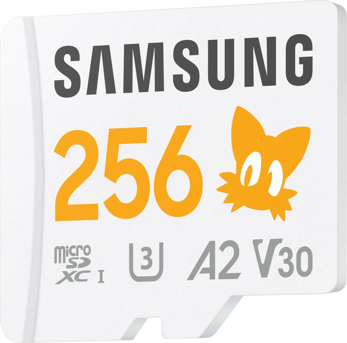 MicroSDXC Samsung PRO Plus Sonic Tails 256GB, UHS-I, A2, U3, V30, bardhë