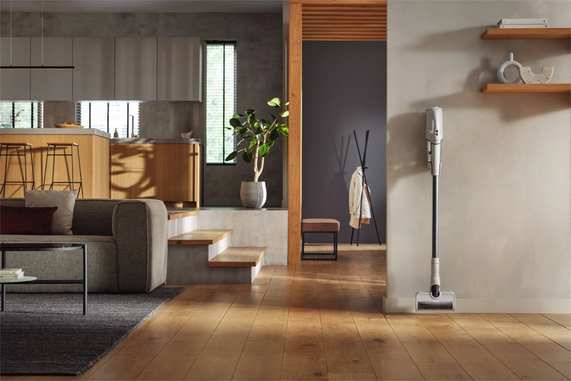 Fshesë me korrent pa kabllo Miele DuoFlex HX1 Extra, 55 min, 0.3 L, 3.1 kg, e bardhë