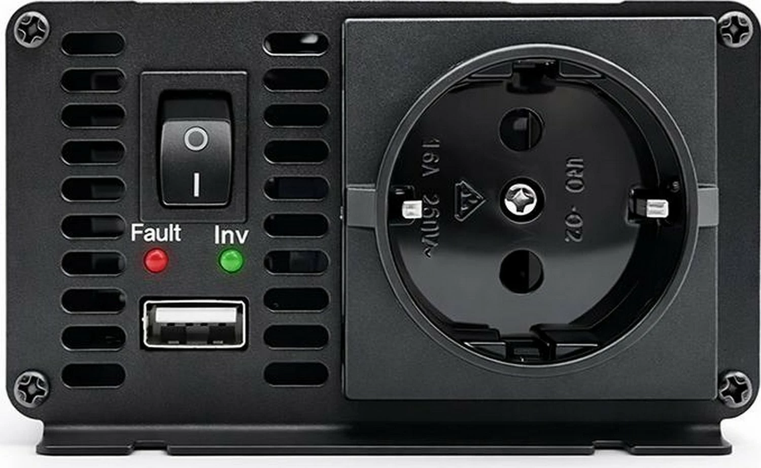 Inverter makinës Qoltec MS Wave 12V në 230V, 500/1000W, USB, hiri